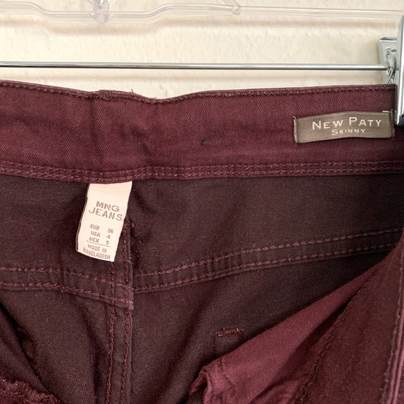 MNG by Mango Maroon Skinny Jeans - Picture 4 of 7